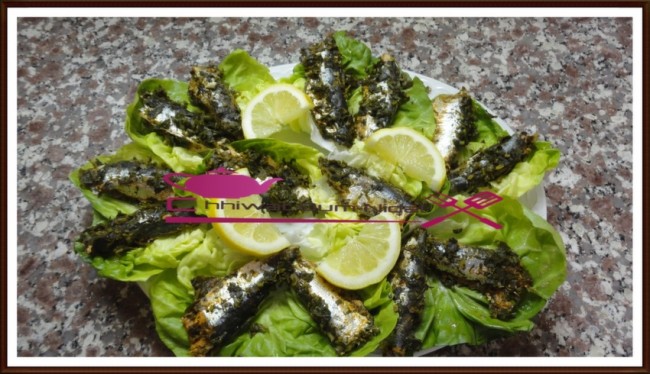 sardine au persil à la vapeur, chhiwate, cuisine marocaine, cuisine oum nidal, cuisineoumnidal, friture sardine, om nidal, plats poisson, poisson, recette, أطباق السمك, أم نضال, ام نضال, سردين مبخر بالمعدنوس, سمك السردين مقلي, شهيوات, شهيوات مغربية, مطبخ أم نضال, وصفة